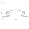 Профиль с экраном ALM-ARC-DOUBLE-2000 ANOD+FROST (Arlight, Алюминий) 029852