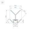 Профиль PIK-F-EXT-3000 (Arlight, Алюминий) 063387