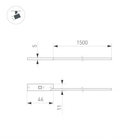 Коннектор питания MAG-MICROCOSM-CON-POWER-1500 (WH) (Arlight, IP20 Пластик) 062992