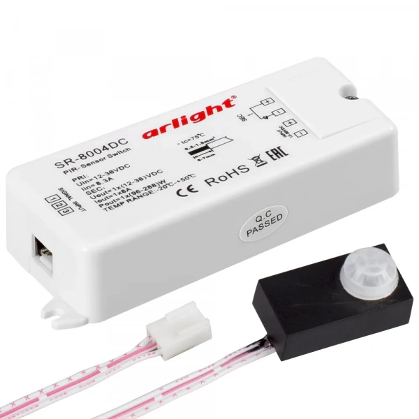 Датчик SR-8004-DC black (12-36V, 96-288W, PIR-Sensor) (Arlight, -) 020866