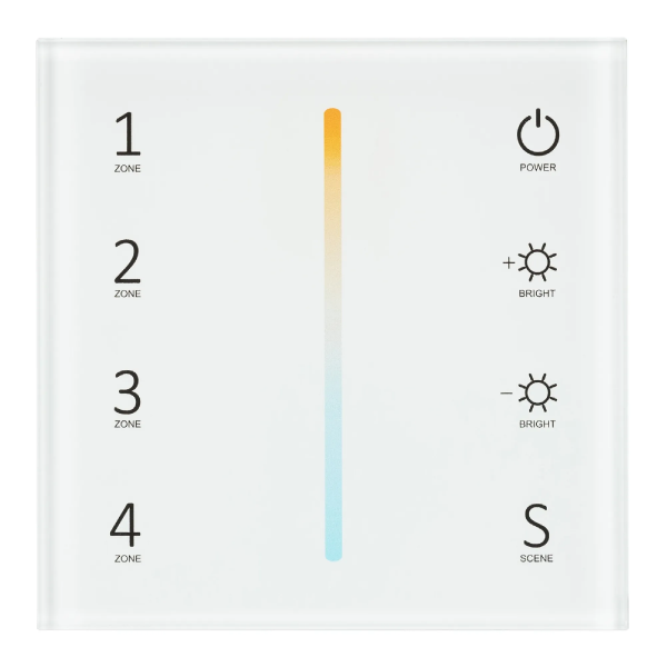 Панель Sens SMART-P38-MIX White (230V, 4 зоны, 2.4G) (Arlight, IP20 Пластик, 5 лет) 027118