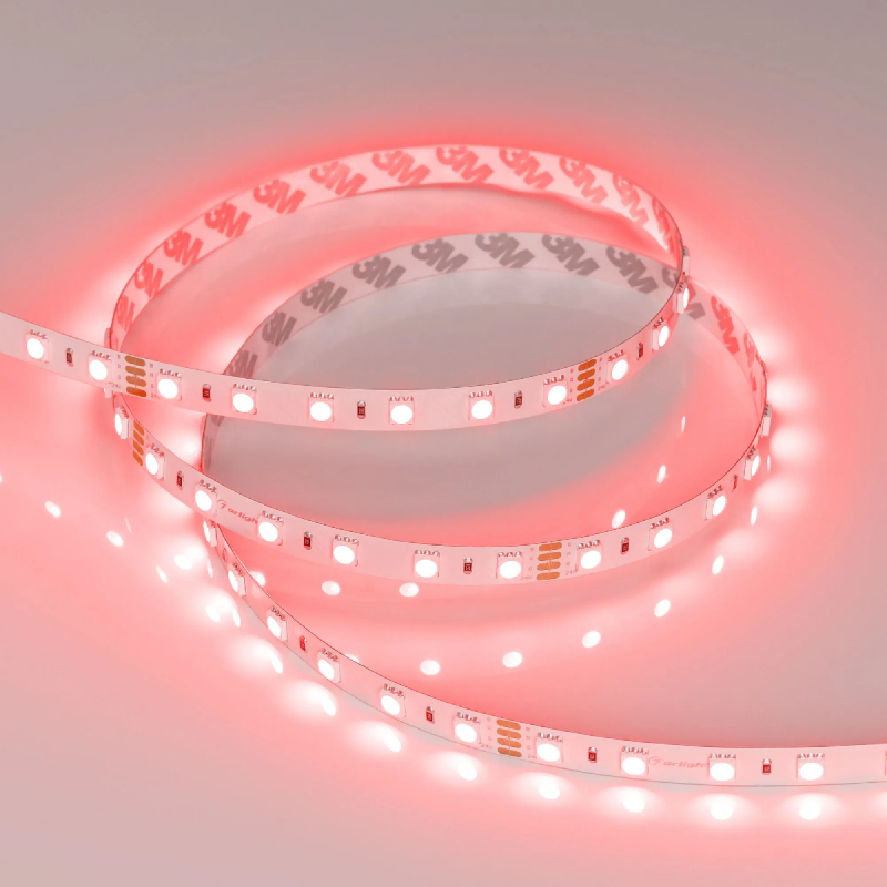 Светодиодная лента RT-B60-10mm 24V RGB (14.4 W/m, IP20, 5060, 50m) (Arlight, Открытый) 024586(2)