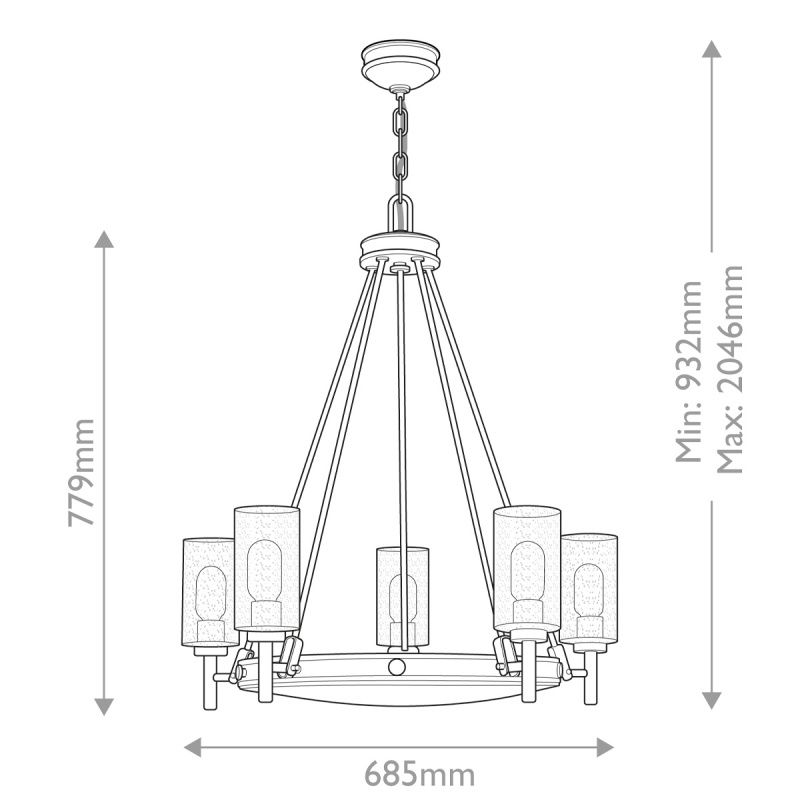 Люстры Hinkley HK-COLLIER5-BX