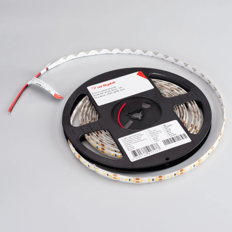 Светодиодная лента герметичная RTW-SE-A120-8mm 12V White6000 (9.6 W/m, IP65, 2835, 5m) (Arlight, -) 014637(2)