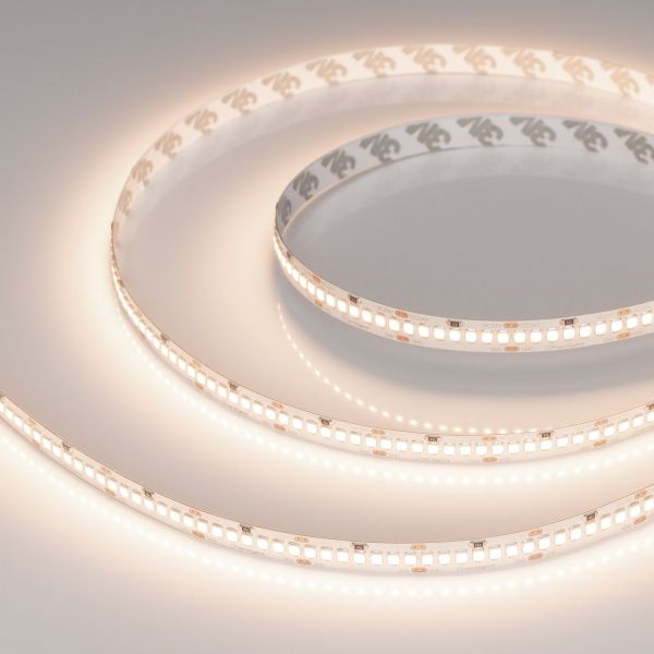 Светодиодная лента RT-A252-10mm 24V Warm3500 (11 W/m, IP20, 2835, 5m) (Arlight, Открытый) 028619(2)