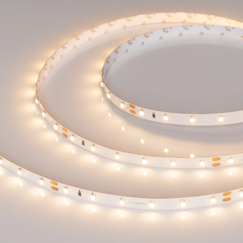 Светодиодная лента RT 2-5000 24V Warm2700 (3528, 300 LED, LUX) (Arlight, 4.8 Вт/м, IP20) 016145(B)