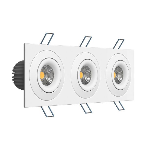 Встраиваемый поворотный светодиодный светильник Ledron LH07SB-R SQ3 White 4000K TRIAC