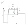 Профиль PLS45-F-HIDE-2000 (Arlight, Алюминий) 026547