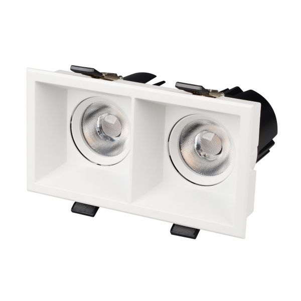 Светильник MS-FLOW-BUILT-S157x85-2x12W Warm3000 (WH, 55 deg, 230V) (Arlight, IP20 Металл, 5 лет) 055920