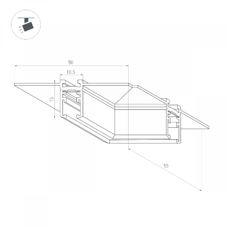 Коннектор угловой MAG-MICROCOSM-CON-FDW-L90 (BK) (Arlight, IP20) 044524