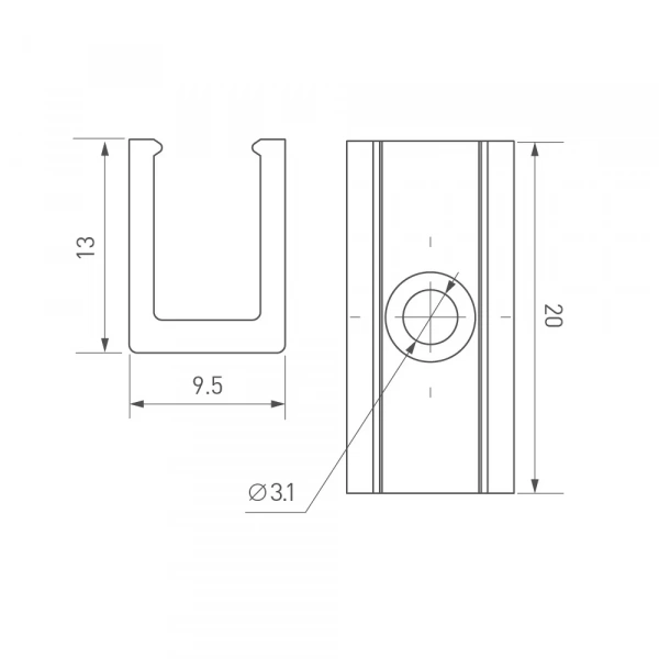 Держатель AURORA-1206-CLIP CLEAR (Arlight, Пластик) 039354