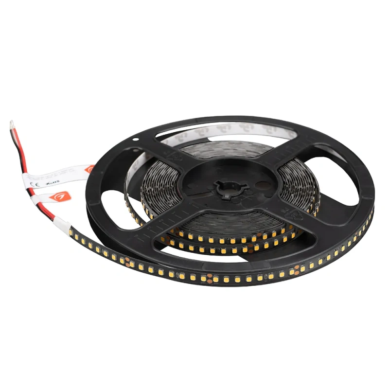 Светодиодная лента RT-A160-BLACK-8mm 24V Warm3000 (12 W/m, IP20, 2835, 5m) (Arlight, высок.эфф.150 лм/Вт) 029426(2)