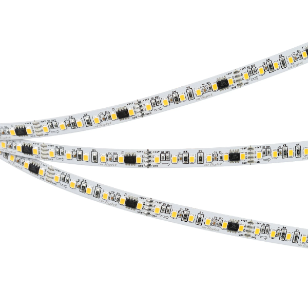 Светодиодная лента SPI-A120-10mm 24V Warm3000-PX6-BPT (11 W/m, IP20, 2835, 5m) (Arlight, бегущий огонь) 049436