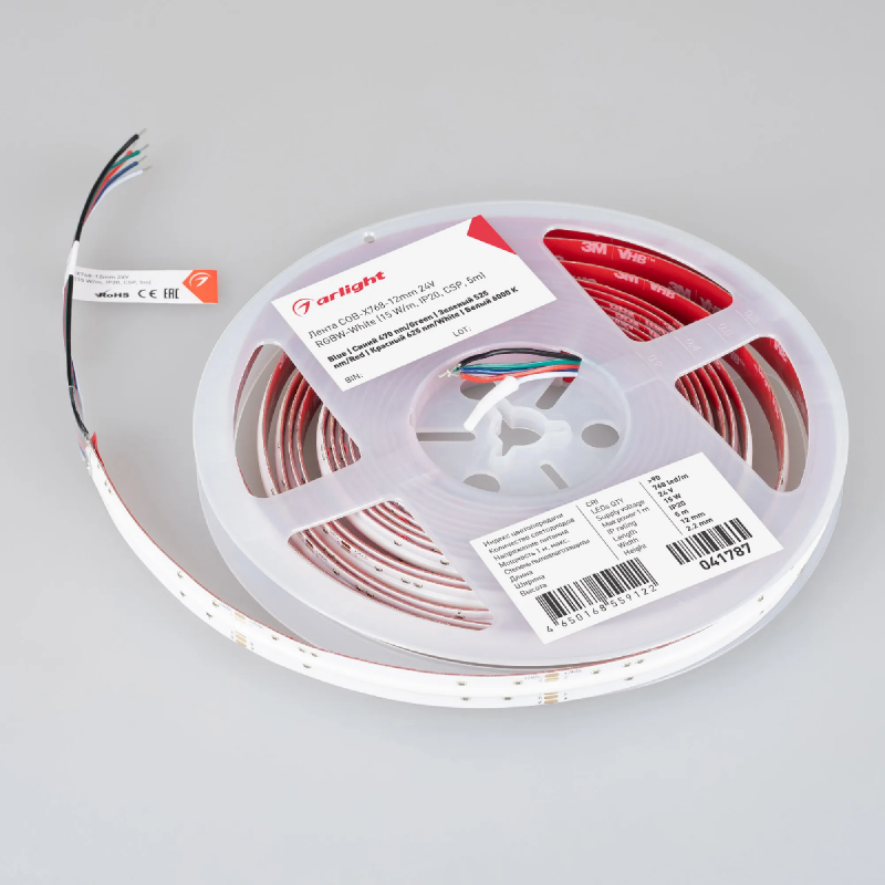 Светодиодная лента COB-X768-12mm 24V RGBW-White (15 W/m, IP20, CSP, 5m) (Arlight, 5 лет) 041787