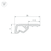 Профиль STRETCH-CEIL-TEXTILE-2600 (Arlight, Пластик) 039517