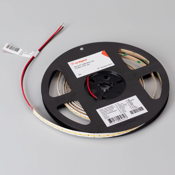 Светодиодная лента RT-A280-8mm 24V Warm3000 (10 W/m, IP20, 5m) (Arlight, -) 045566