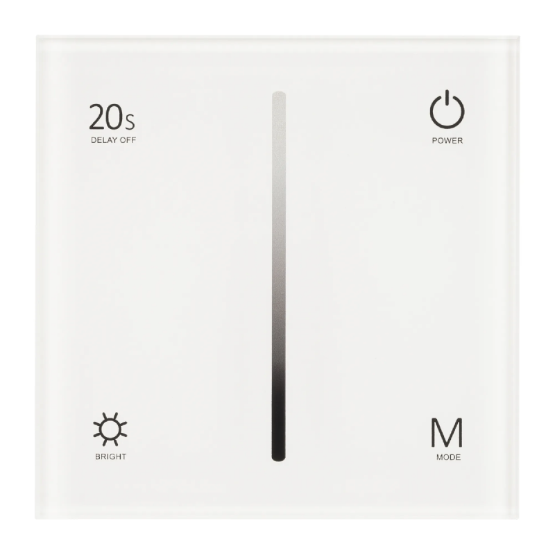 Панель SMART-P6-DIM-G-IN White (12-24V, 4x3A, Sens, 2.4G) (Arlight, IP20 Пластик, 5 лет) 034781