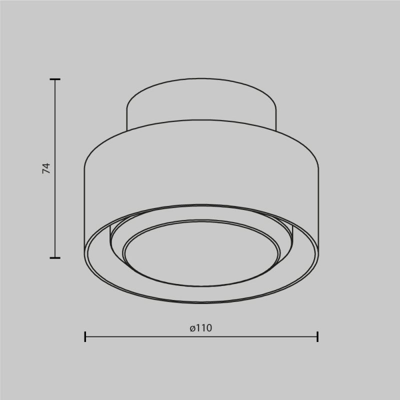 Потолочный светильник Technical C092CL-GX53-B