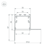 Профиль SL-LINIA32-FANTOM-EDGE-2000 ANOD (Arlight, Алюминий) 027159