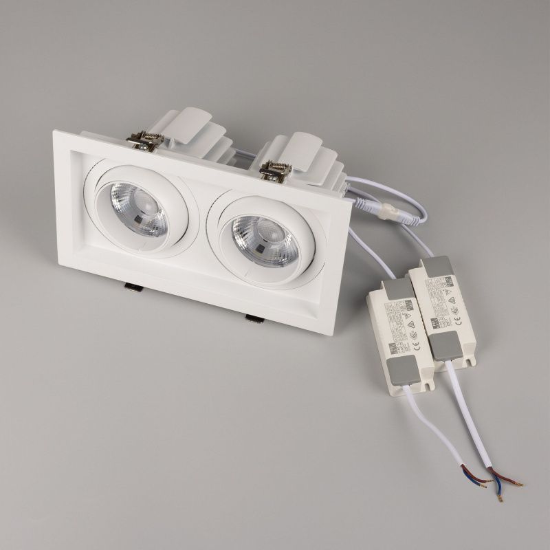 Светильник MS-VORTEX-BUILT-S250x140-2x30W Warm3000 (WH-WH, 30 deg, 230V) (Arlight, IP20 Металл, 5 лет) 057766