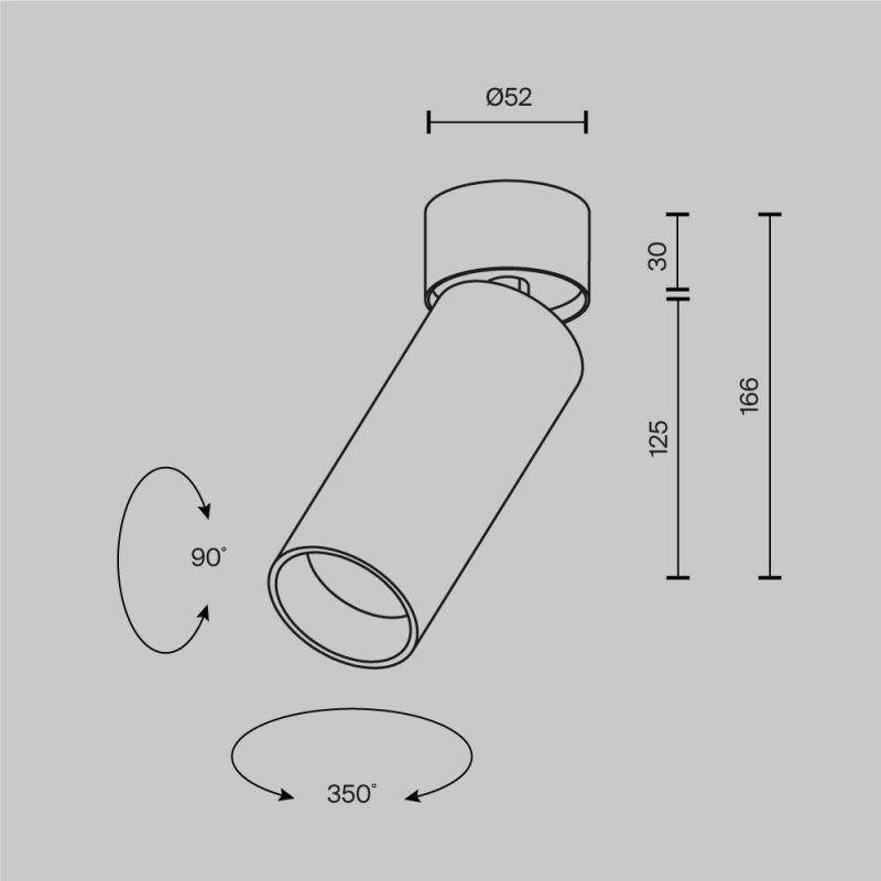 Потолочный светильник Technical C055CL-L12W2.7K-W-PT