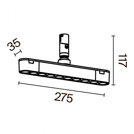 Трековый светильник Technical TR203-1-10W3K-S-B