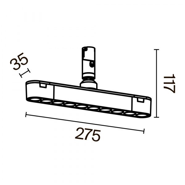 Трековый светильник Technical TR203-1-10W3K-S-B
