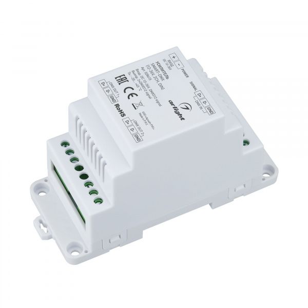 Усилитель SMART-DMX (12-36V, 2CH, DIN) (Arlight, IP20 Пластик, 5 лет) 028415
