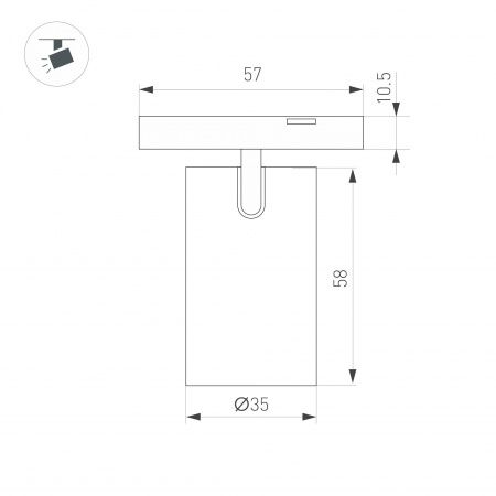 Светильник MAG-MICROCOSM-SPOT-R35-5W Day4000 (BK, 36 deg, 24V) (Arlight, IP20 Металл, 3 года) 043253(1)