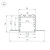 Профиль LINIA32-FANTOM-3000 ANOD (Arlight, Алюминий) 056262