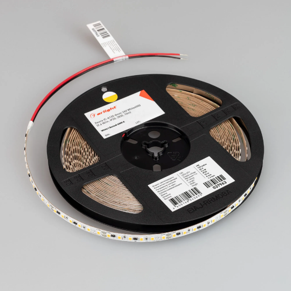 Светодиодная лента IC-A120-8mm 24V White6000 (9.6 W/m, IP20, 2835, 10m) (Arlight, стабилизированная) 037963