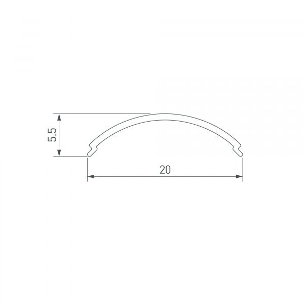 Экран SL-KANT-H16-2000 ROUND BLACK (Arlight, Пластик) 065411