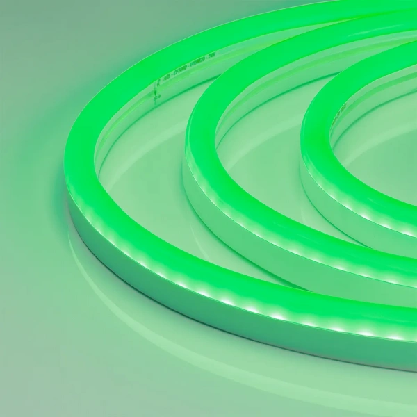 Образец Гибкий неон ARL-NEON-2615GH-SIDE 230V Green (Arlight, 8 Вт/м, IP65) 035484