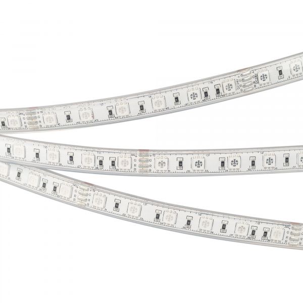 Светодиодная лента герметичная RTW-PU-B60-12.5mm 24V RGB (14.4 W/m, IP68, Wire 2m, 5m) (Arlight, -) 029515(3)
