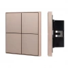 INTELLIGENT ARLIGHT Кнопочная панель KNX-304-23-IN Champagne (BUS, Frame) (IARL, IP20 Металл, 2 года) 039669