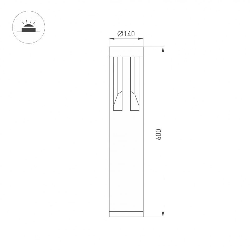 Светильник ландшафтный LGD-TIKTON-10W Warm3000 (Графит, 70 deg, 230V) (Arlight, IP65 Бетон, 3 года) 065044