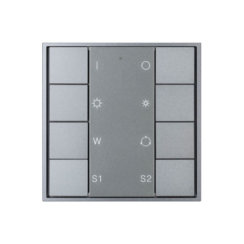 INTELLIGENT ARLIGHT Кнопочная панель DALI-201-23-1G-2SC-RGBW-DT8-IN Silver (BUS, Frame) (IARL, IP20 Металл, 3 года) 048220
