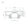 Профиль STRETCH-20-CEIL-D-CENTER-2000 BLACK (Arlight, Алюминий) 042946