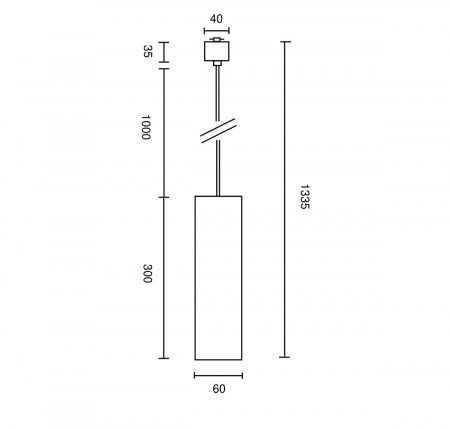 Трековый подвесной светильник Technical TR025-1-GU10-B