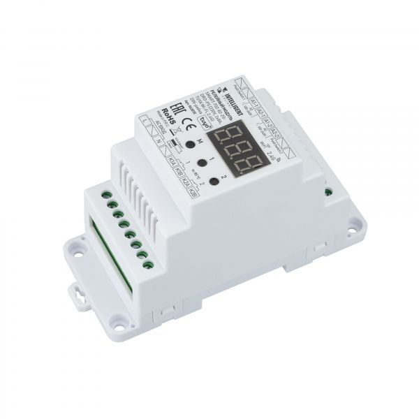 INTELLIGENT ARLIGHT Релейный модуль SMART-702-82-2G-DRO-PS (230V, 2x8A, TUYA Wi-Fi, 2.4G) DIN-рейка (IARL, IP20 Пластик, 5 лет) 062075