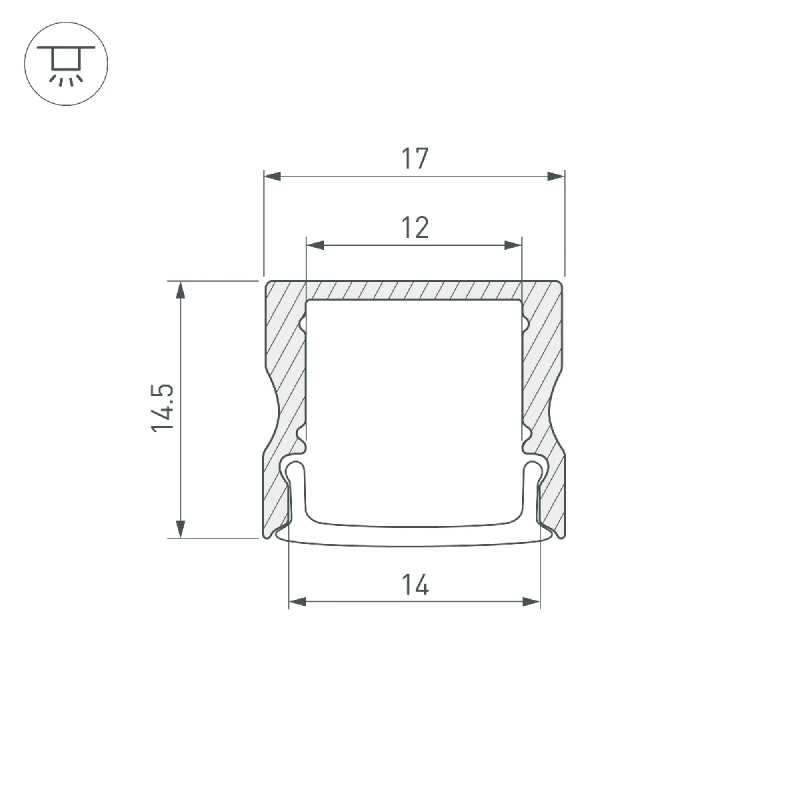 Профиль LINE-1715-2000 WHITE (Arlight, Алюминий) 044259