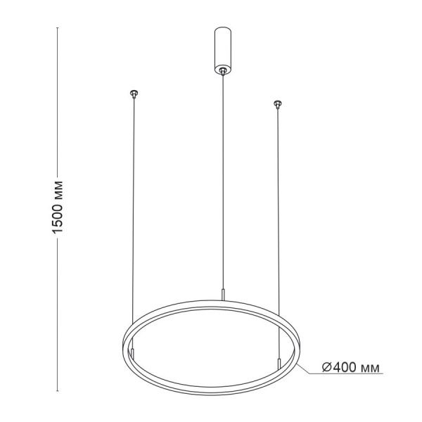 Подвесной светодиодный светильник LED ROUND R400 Brushed Gold