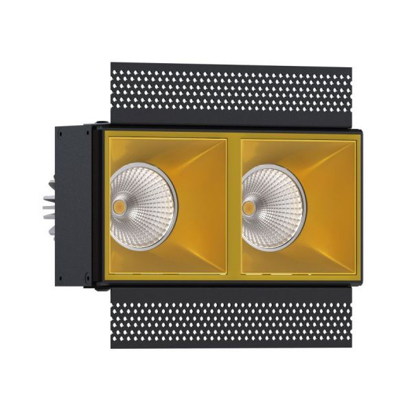 Встраиваемый светодиодный светильник Ledron RISE SQ H KIT2 LED 3K Gold