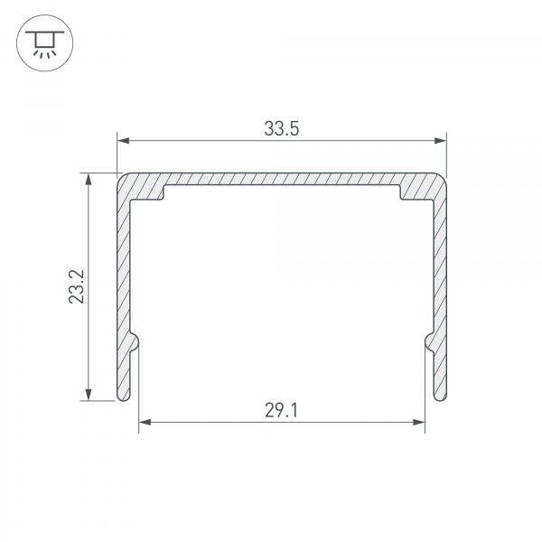 Профиль WPH-FLEX-3020-1000 ANOD (Arlight, Алюминий) 062645