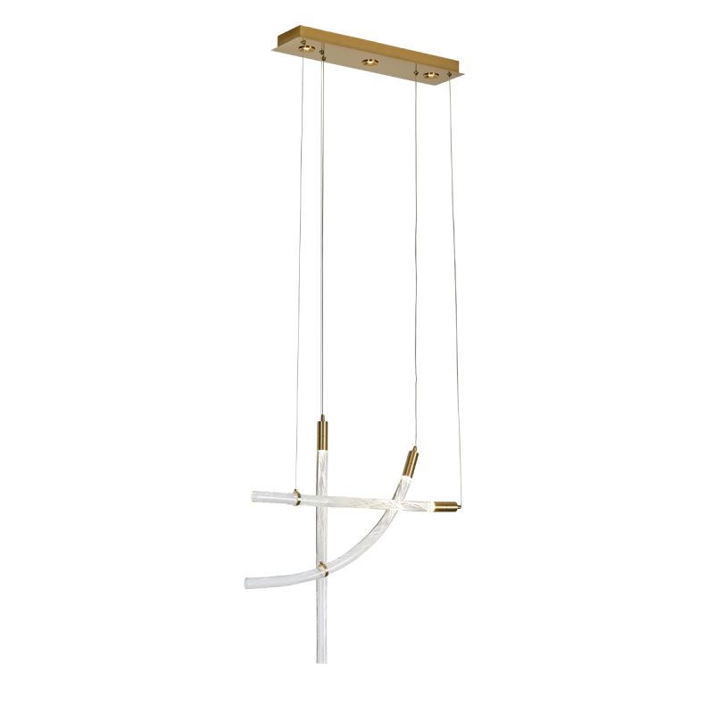 Подвесной светильник OD2412-3 gold/clear