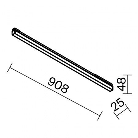 Уличный трековый светильник Outdoor O-TR02-1-S-24WB3K