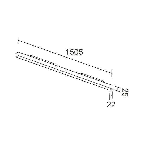 Светодиодный светильник (стеновой) для магнитной системы Ledron Sagi line 1505 White 3000K