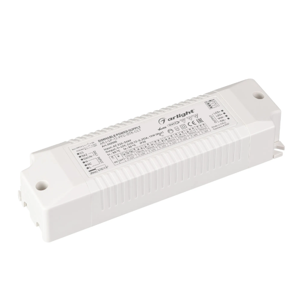 Блок питания ARJ-SP-12-PFC-DT8-ССT (12W, 9-42V, 0.12-0.35А) (Arlight, IP20 Пластик, 5 лет) 040500
