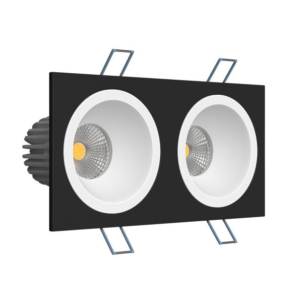 Встраиваемый светодиодный светильник Ledron LH07H-R SQ2 Black-White 4000K TRIAC