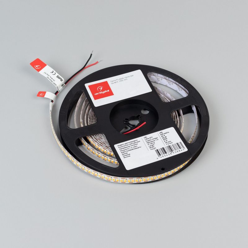 Светодиодная лента FC-A240-10mm 24V Warm2700-CX1 (24 W/m, IP20, 5m) (Arlight, резка 1 светодиод) 059180